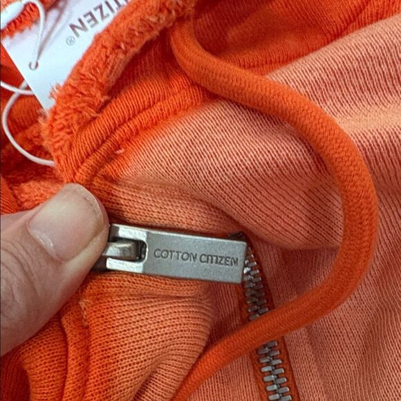 Cotton Citizen Bronx Hoodie Full Zip Orange Men's size Small NWT - Picture 8 of 12